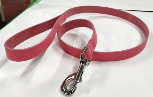 Dog Leads - Leather - Approx. 40 inch (110cm) length x 3/4 inch (19mm) width - Pink Cotton Candy